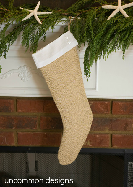 Burlap Christmas Stocking