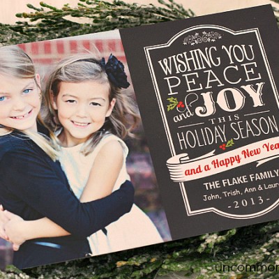 Chalkboard Christmas Cards and Pillows