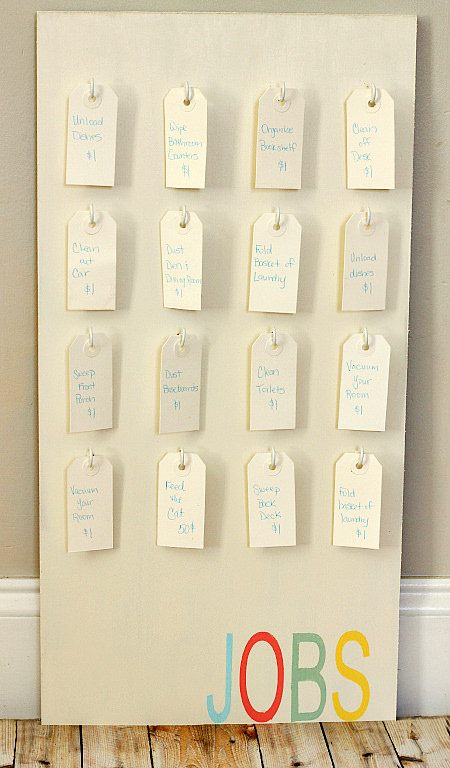 Get everyone organized this Summer with this DIY Job Chart for Kids!  www.uncommondesignsonline.com