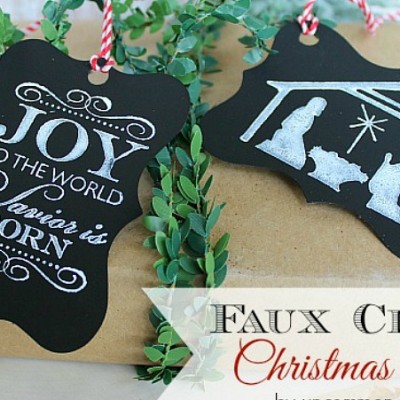 How To Make Faux Chalk Christmas Tags