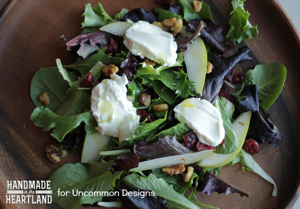 Goat Cheese Pear Salad www.uncommondesignsonline.com