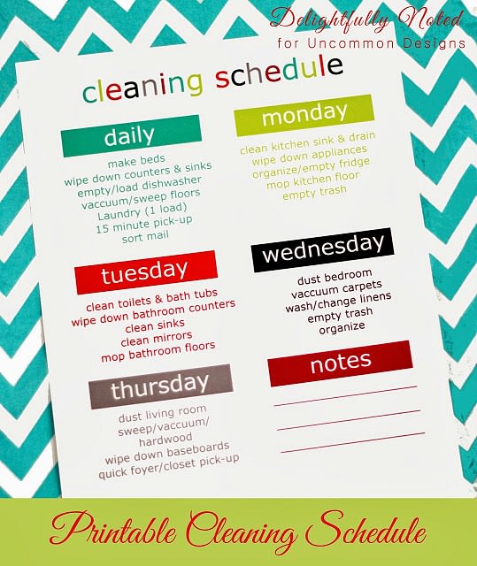 Printable -weekly-cleaning-schdeule-uncommondesigns