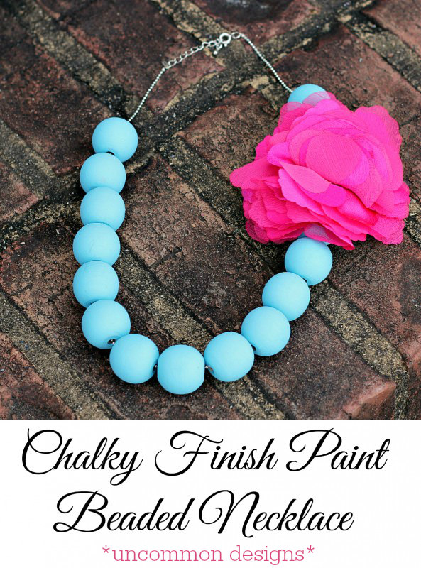 Make your own chalk painted necklace with Uncommon Designs 