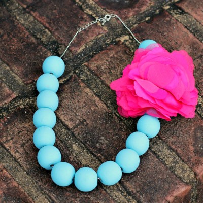 Chalk Painted Statement Necklace