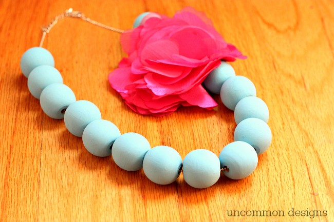 Make your own chalk painted necklace with Uncommon Designs 