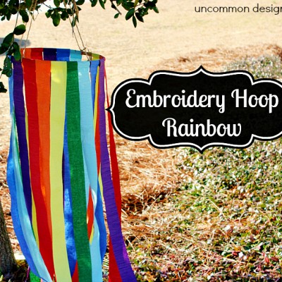 Rainbow Embroidery Hoop Decoration