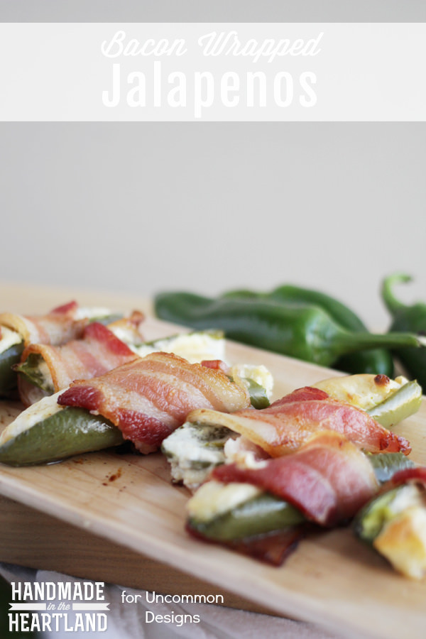 Bacon Wrapped Jalapenos with Cream Cheese Appetizer Recipe www.uncommondesignsonline.com