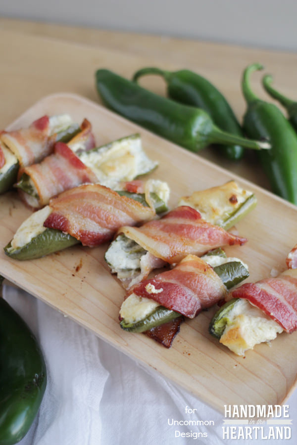 Bacon Wrapped Jalapenos with Cream Cheese Appetizer Recipe www.uncommondesignsonline.com