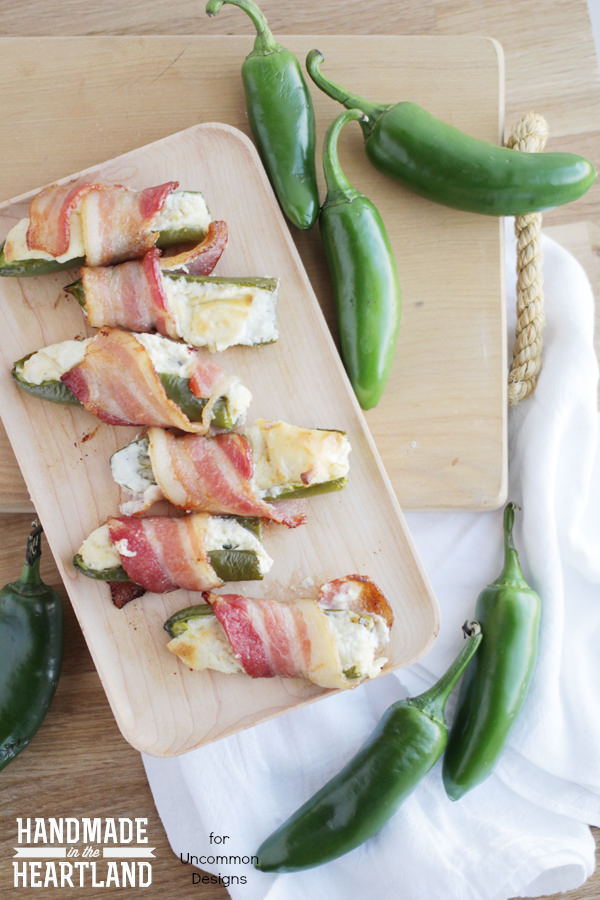 Bacon Wrapped Jalapenos with Cream Cheese Appetizer Recipe www.uncommondesignsonline.com