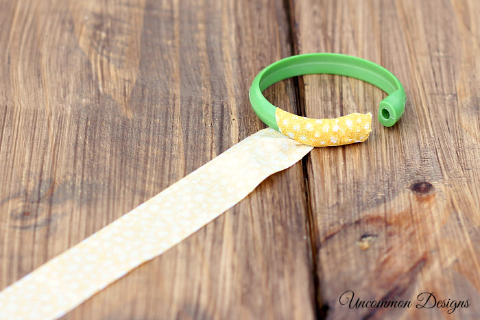 Make Bangle Bracelets from Shower Curtain Rings and Fabric Tape #DuckCraftTape
