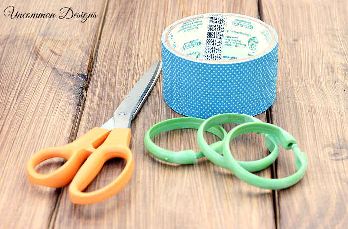 Make Bangle Bracelets from Shower Curtain Rings and Fabric Tape #DuckCraftTape