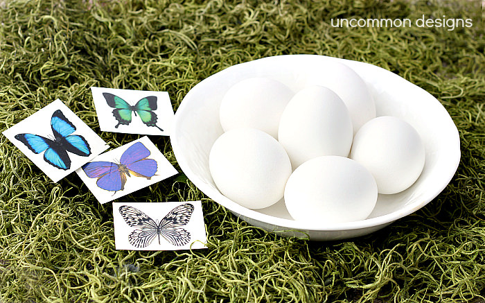 Decorate Easter Eggs with Temporary Tattoos... So pretty and elegant!  via www.uncommondesignsonline.com  #Easter 