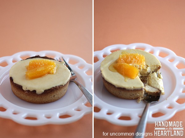 Mango Citrus Cream Tart with a Toasted Almond Crust. A delicious dessert! #mango #dessert #tart #almonds