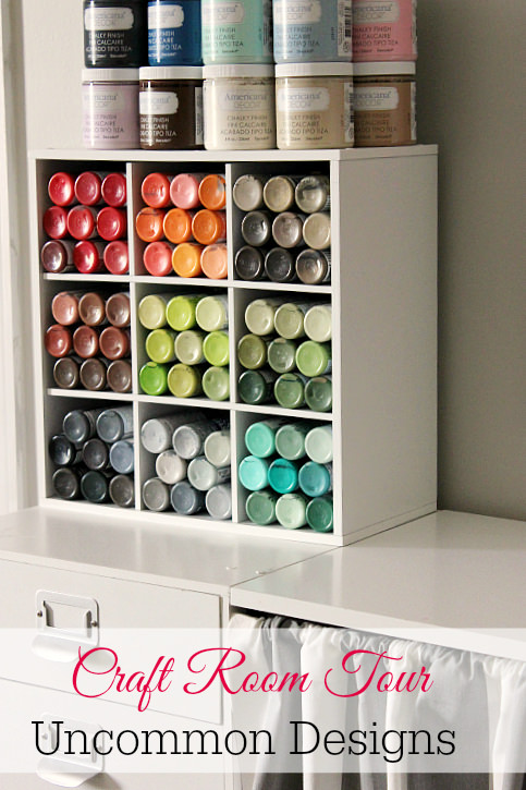 Craft Room Inspiration via www.uncommondesignsonline.com #CraftOrganization #CraftRoom