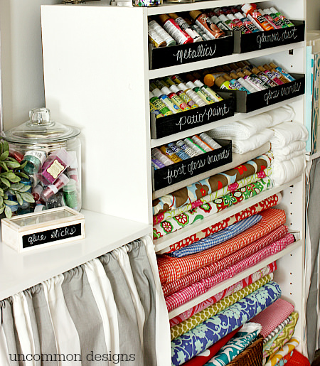 Craft Room Inspiration via www.uncommondesignsonline.com #CraftOrganization #CraftRoom