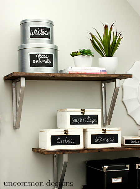 Craft Room Inspiration via www.uncommondesignsonline.com #CraftOrganization #CraftRoom