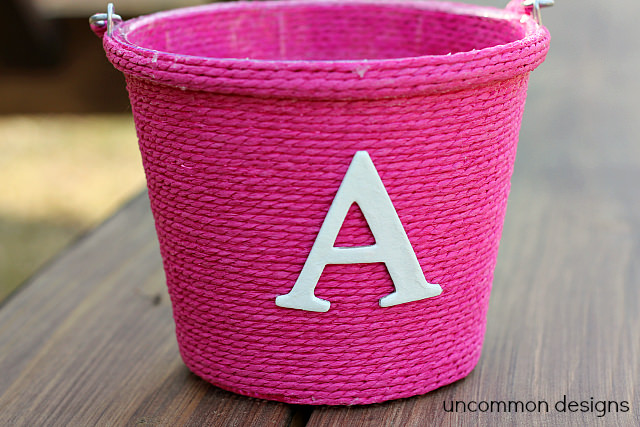 Make Your Own Monogrammed Easter Baskets with this Simple Tutorial  www.uncommondesignsonline.com  #Easter  #EasterCrafts  #Monogrammed