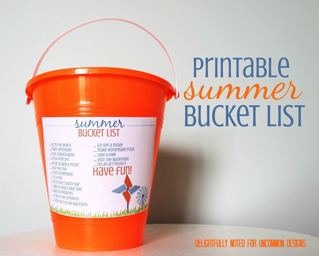 Free Printable Summer Bucket list! A fun #kidsactivity for #summer! #freeprintable #bucketlistideas