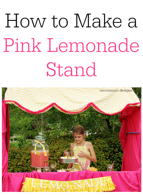 Make A Pink Lemonade Stand with a Fort Magic Fort Building Kit and a little imagination! www.uncommondesignsonline.com