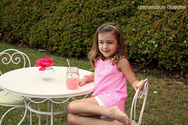 Make A Pink Lemonade Stand with a Fort Magic Fort Building Kit and a little imagination!  www.uncommondesignsonline.com