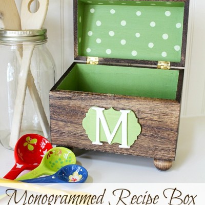 Monogrammed Recipe Box