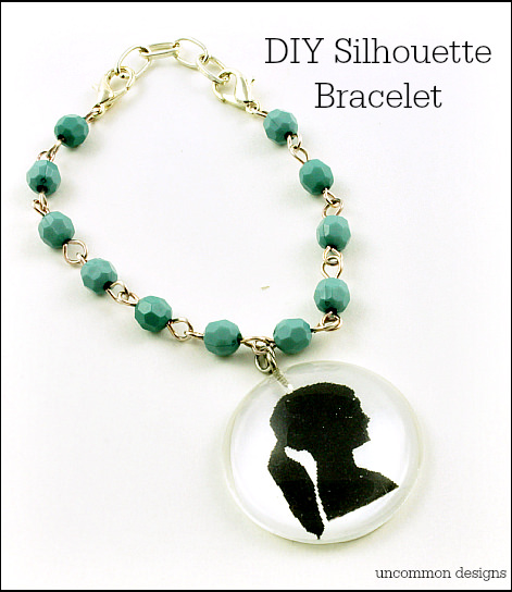 Make Your Own Silhouette Bracelet... a perfect gift for #Mother'sDay! via www.uncommondesignsonline.com