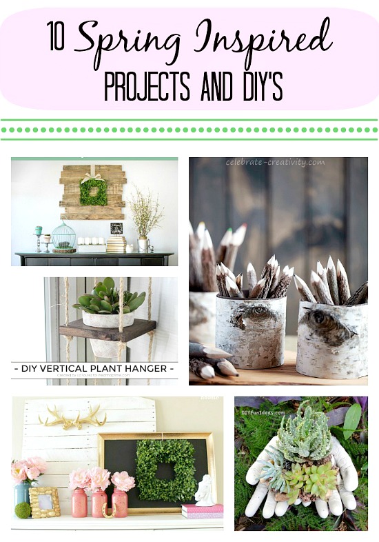 10 Ridiculously fabulous spring inspired DIY projects! Gorgeous! via the Monday Funday Link Party at www.uncommondesignsonline.com