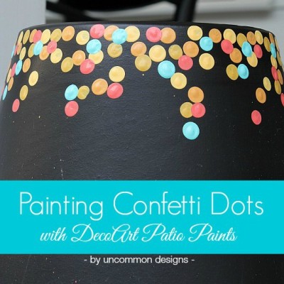 Painting Confetti Dot Pots