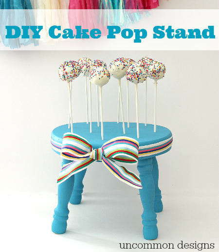 DIY Cake Pop Stand... Make your own stand in just a few simple steps! via www.uncommondesignsonline.com #parties #cakepops