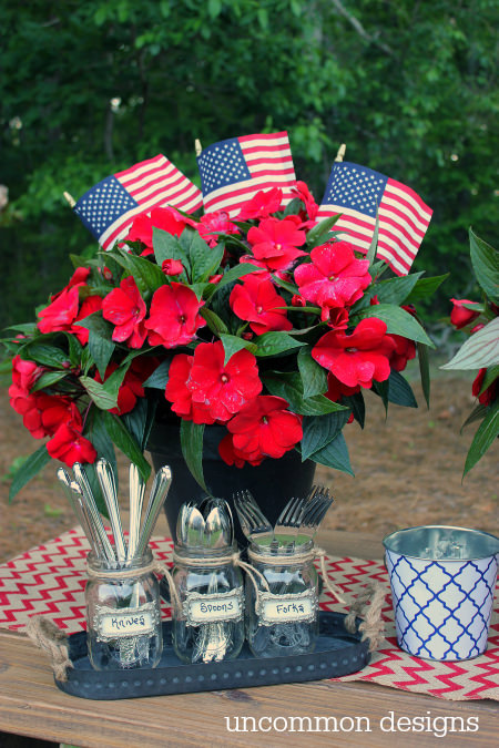 Host an amazing Fourth of July Party this year!  Decor, fun games, and more! www.uncommondesignsonline.com #julyFourth  #FourthofJuly #Patriotic