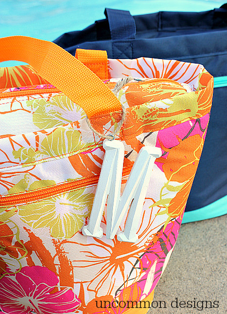 Quick and Easy Monogrammed Bag Tags