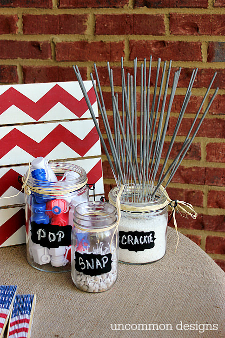 Have some fun on the Fourth  with this Fourth of July Fun and Games Station!  www.uncommondesignsonline.com #ultimateredwhiteandblue