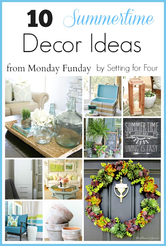 10 Summer Decor Ideas. Perfect to bring a bit of summer indoors in your home! #summer #homedecor