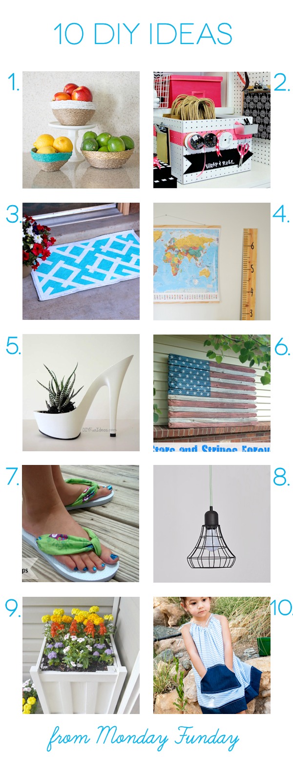 10 Amazing DIY Ideas for repurposing and recycling and home decor! Visit the Monday Funday for even more inspirations and ideas! #mondayfundayparty #linkparty #linkpartyfeatures