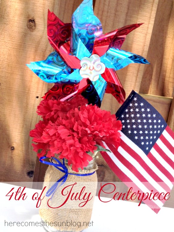 Fun and Festive 4th of July Centerpiece. Perfect for all of your Fourth of July entertaining! www.uncommondesignsonline.com