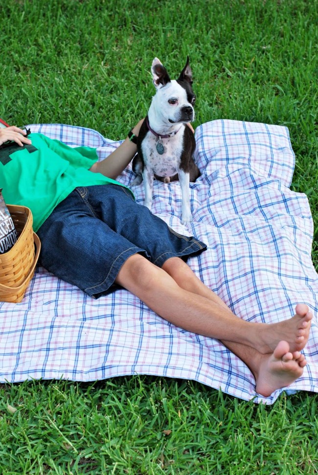 Make a Quick and Easy One Hour Picnic Quilt #OneCraftySummer