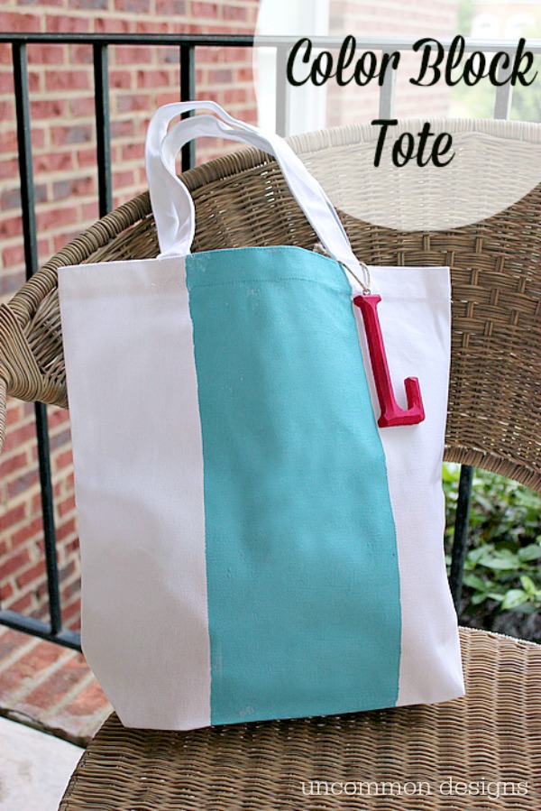 Color block hot sale tote bag