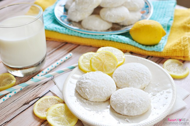 Tender, Buttery Lemon Cooler Cookies Recipe www.uncommondesignsonline.com