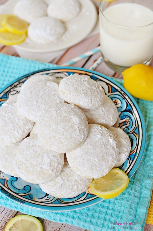 Tender, Buttery Lemon Cooler Cookies Recipe www.uncommondesignsonline.com