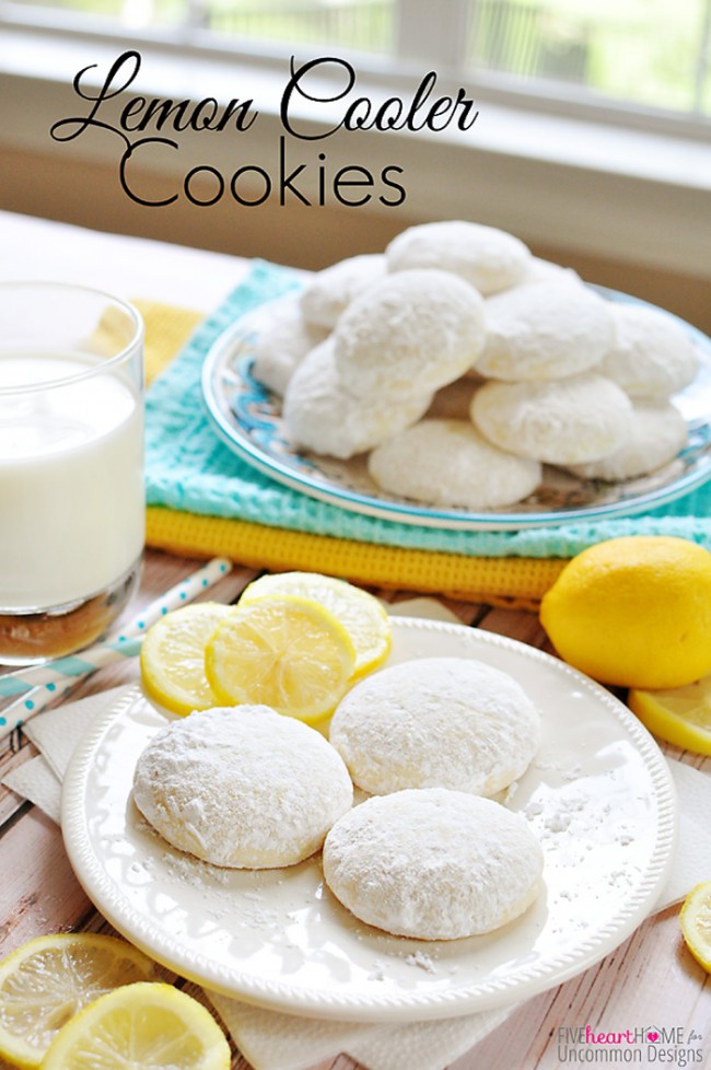 Tender, Buttery Lemon Cooler Cookies Recipe www.uncommondesignsonline.com