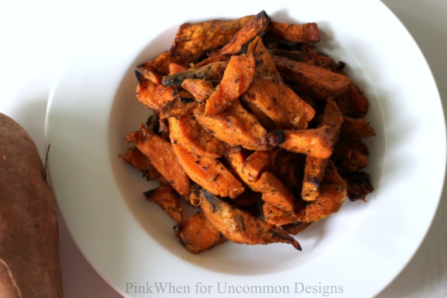 Make these delicious sweet potato fries with only two ingredients!  via Uncommon Designs