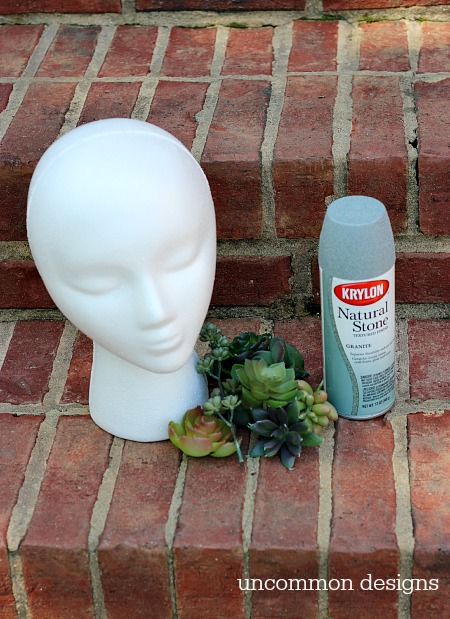 DIY styrofoam mannequin head craft