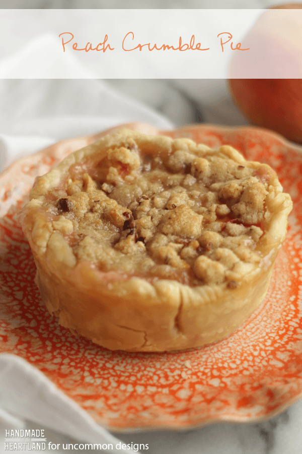 Peach Crumble Pie via Uncommon Designs