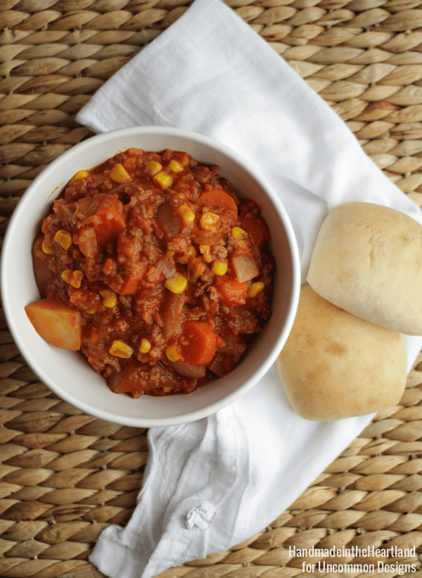 Easy Weeknight Dinner Recipe... Hamburger Stew!  Uncommon Designs