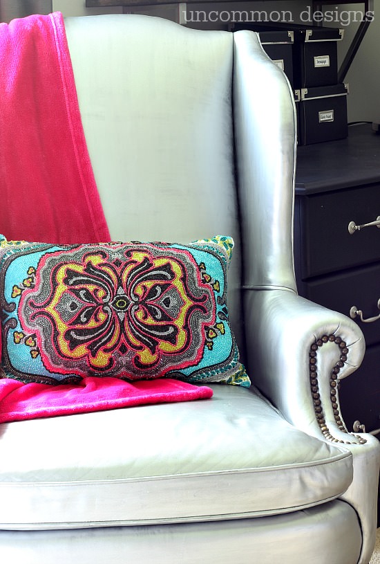 Painting a Leather Chair… Yes I did! - Uncommon Designs