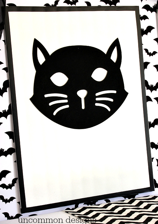 DIY Dollar Store Halloween Art by Uncommon Designs 