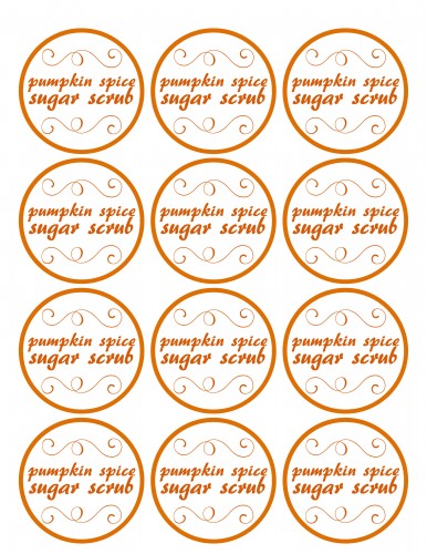 Learn how to make a Pumpkin Spice Sugar Scrub with a Free Printable Tag by Uncommon Designs