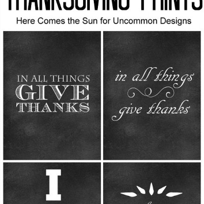 4 Chalkboard Thanksgiving Printables