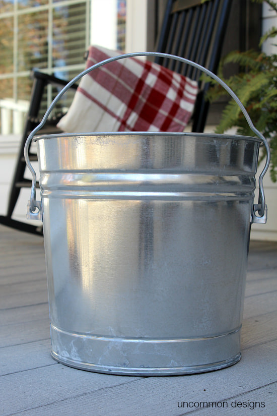 Vintage Stripe Aged Galvanized Buckets