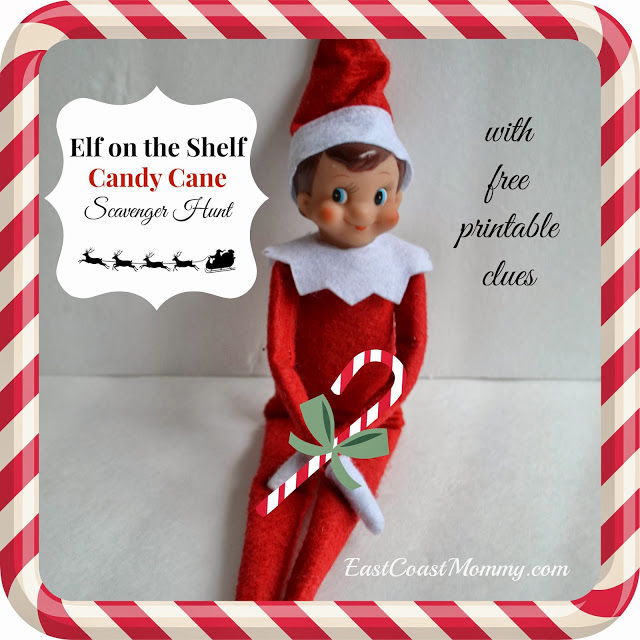 elf on the shelf candy cane scavenger hunt